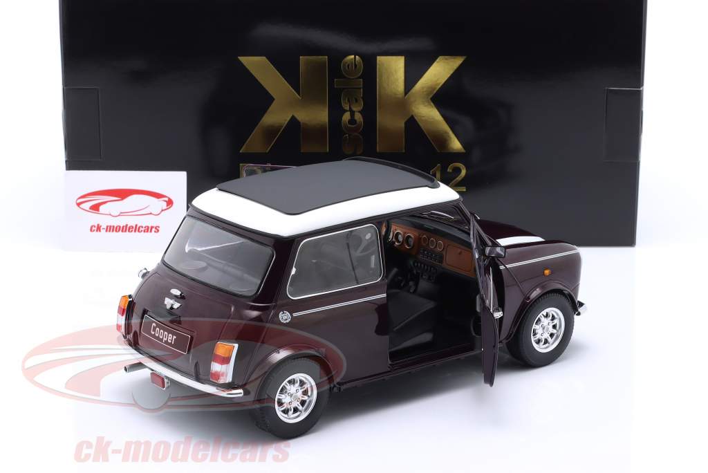 Mini Cooper LHD met schuifdak violet metallic / wit schaal 1:12 KK