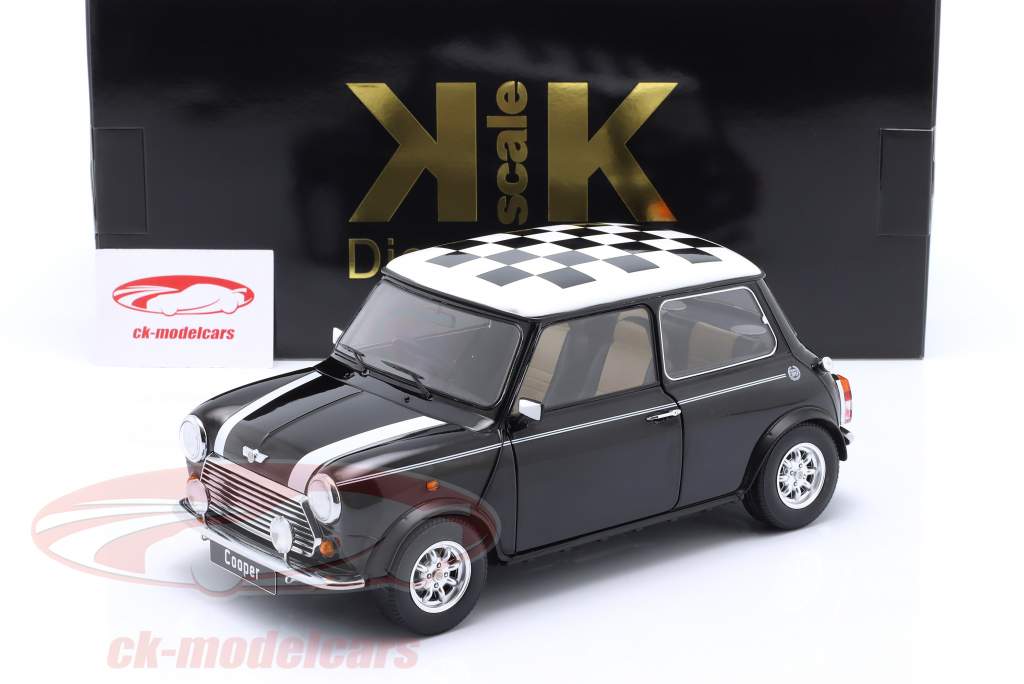 Mini Cooper RHD клетчатый черный / белый 1:12 KK-Scale