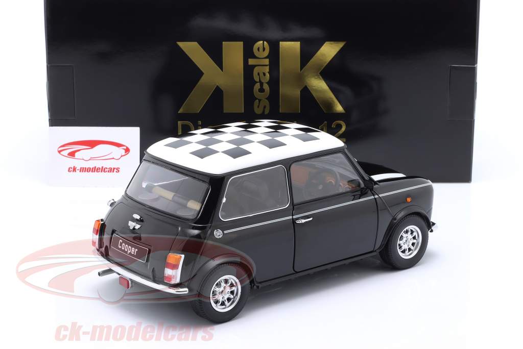 KK-Scale 1:12 Mini Cooper RHD 市松 黒 / 白 KKDC120055R