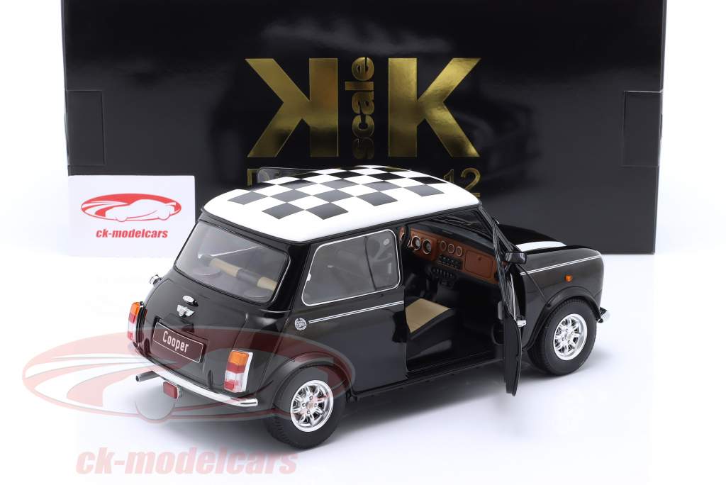 Mini Cooper LHD 市松 黒 / 白 1:12 KK-Scale