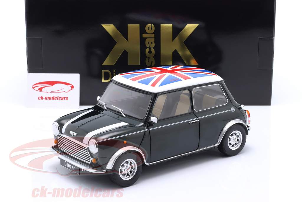 Mini Cooper Union Jack LHD 深绿色 金属的 / 白色的 1:12 KK-Scale