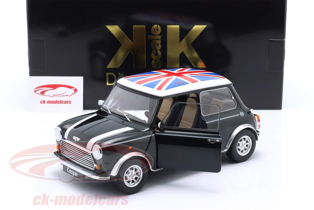 Mini Cooper Union Jack LHD 深绿色 金属的 / 白色的 1:12 KK-Scale