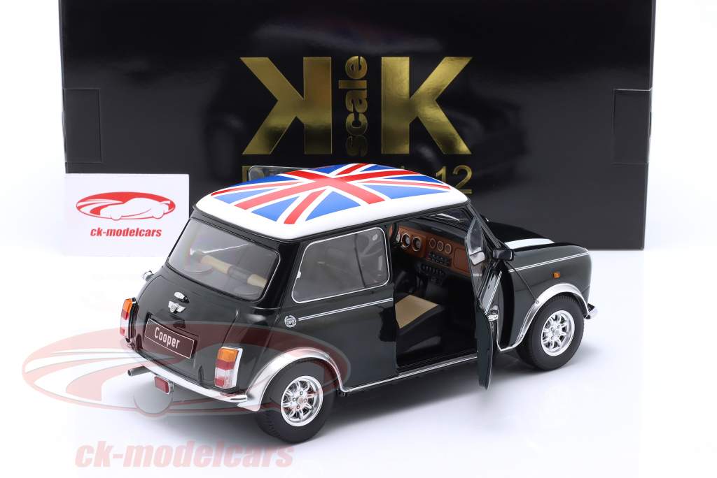 Mini Cooper Union Jack LHD 深绿色 金属的 / 白色的 1:12 KK-Scale