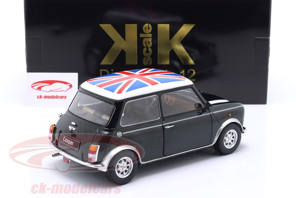 Mini Cooper Union Jack LHD 深绿色 金属的 / 白色的 1:12 KK-Scale