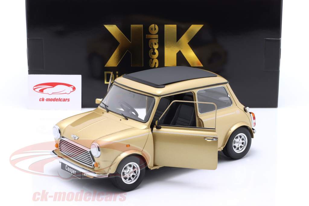 Mini Cooper RHD con tettuccio apribile color oro metallizzato scala 1:12 KK