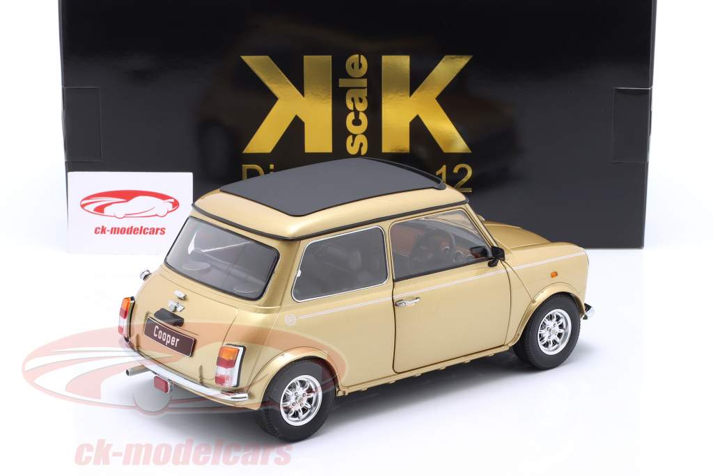 Mini Cooper RHD con tettuccio apribile color oro metallizzato scala 1:12 KK