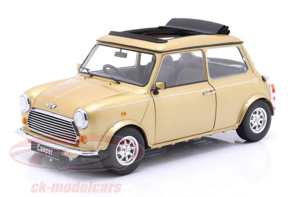Mini Cooper RHD con tettuccio apribile color oro metallizzato scala 1:12 KK