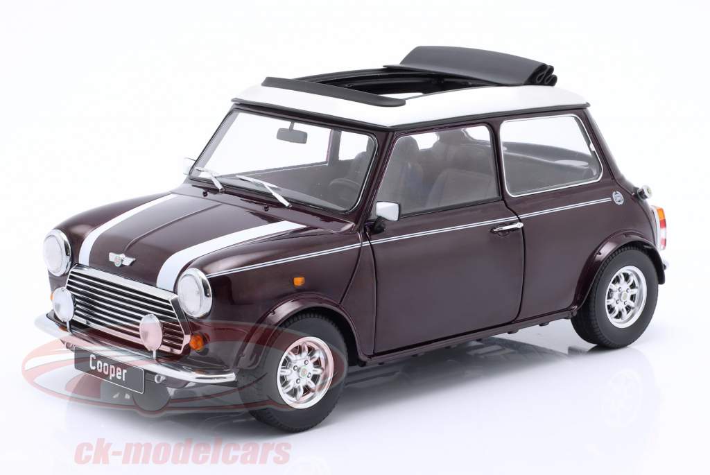 Mini Cooper LHD mit Sonnendach violett metallic / weiß 1:12 KK-Scale