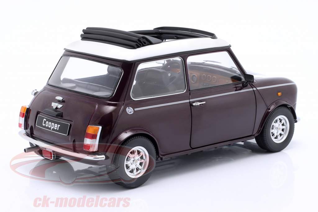 Mini Cooper LHD mit Sonnendach violett metallic / weiß 1:12 KK-Scale