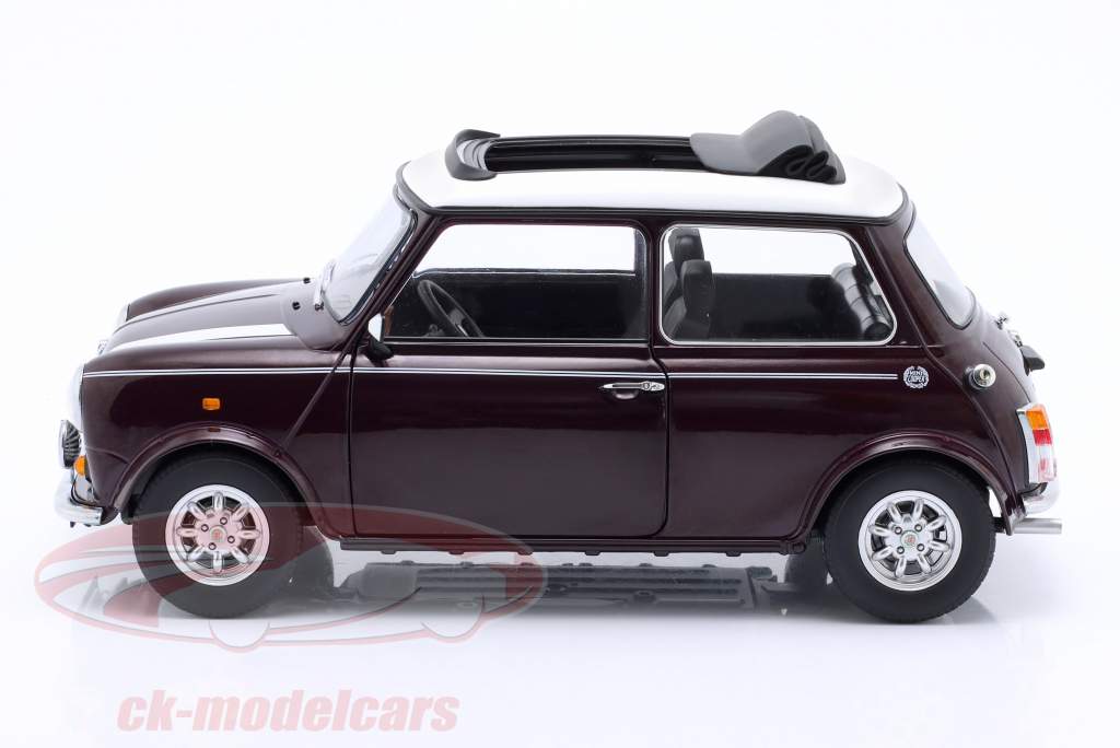 Mini Cooper LHD met schuifdak violet metallic / wit schaal 1:12 KK