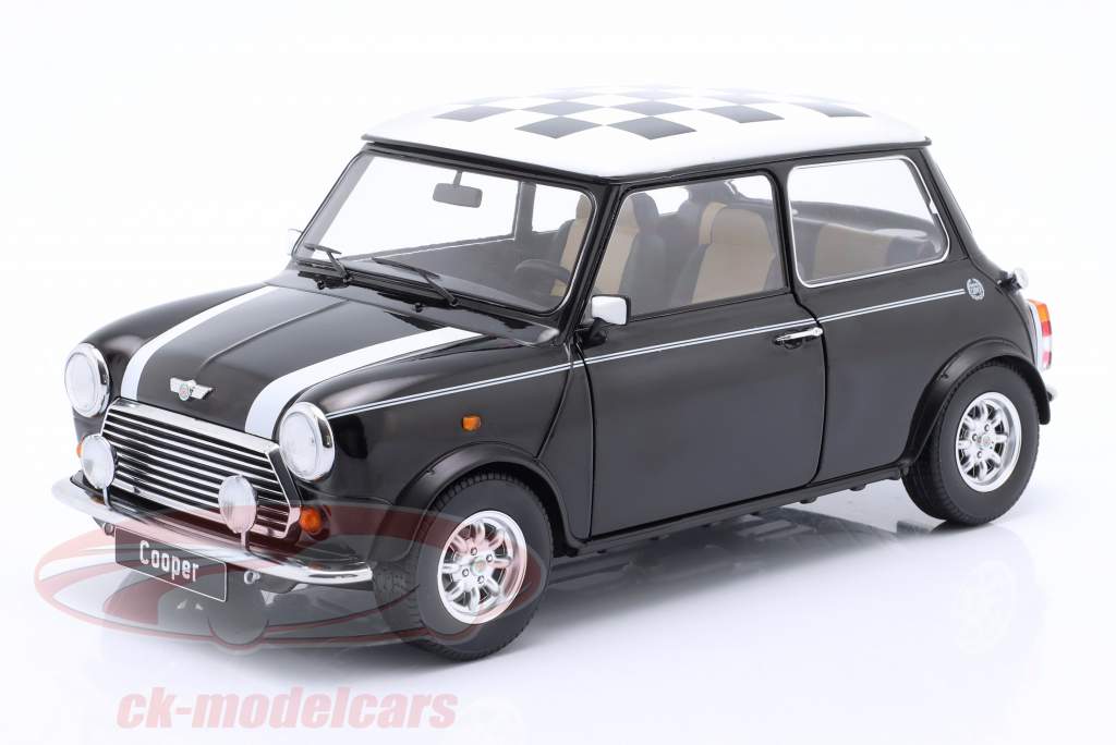 Mini Cooper LHD checkered black / white 1:12 KK-Scale