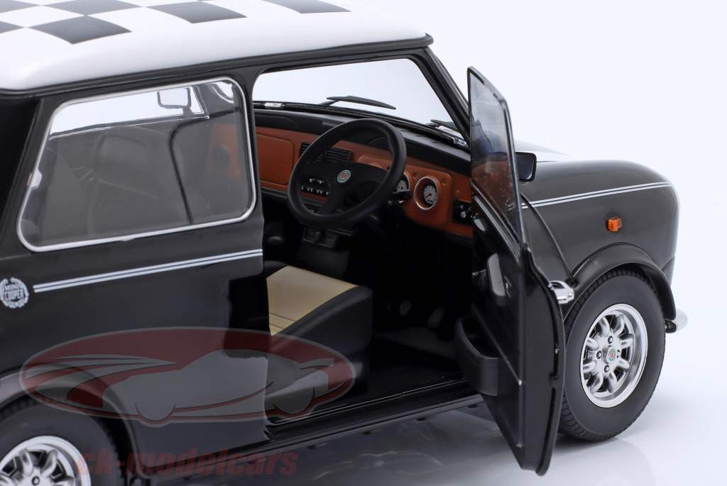 Mini Cooper RHD клетчатый черный / белый 1:12 KK-Scale