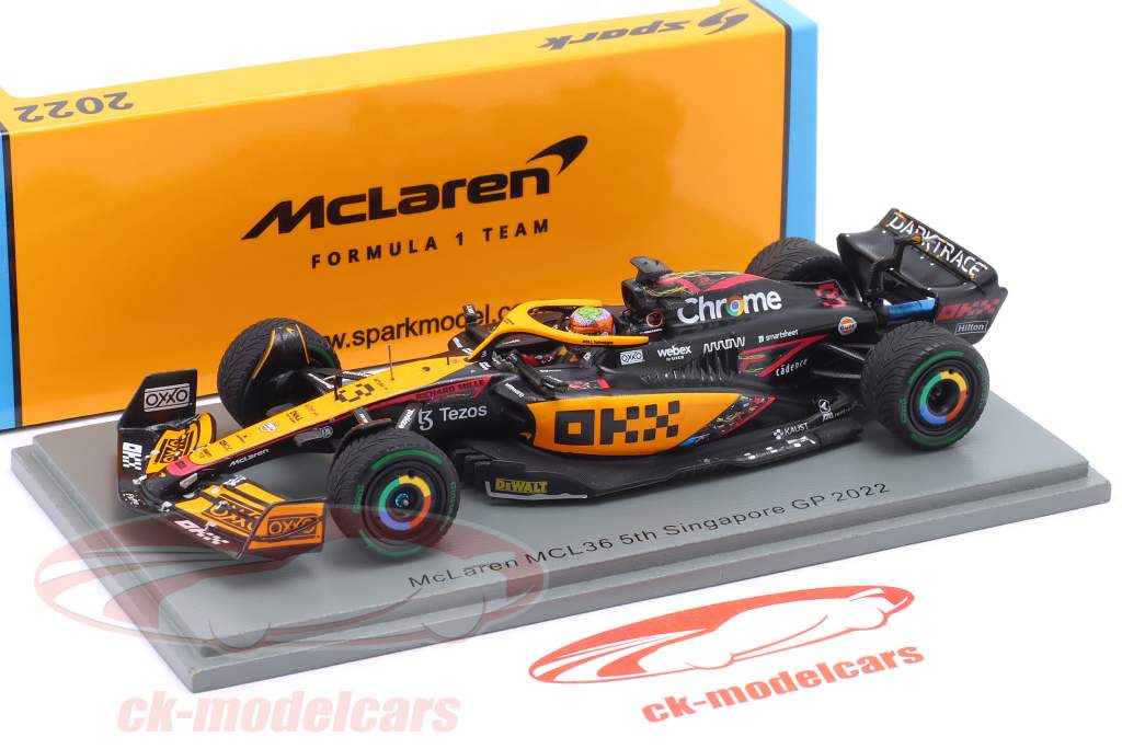 スパーク 1/43 マクラーレン MCL36 リカルド 2022シンガポールGP スパーク 1/43 マクラーレン MCL36 リカルド 2022シンガポールGP