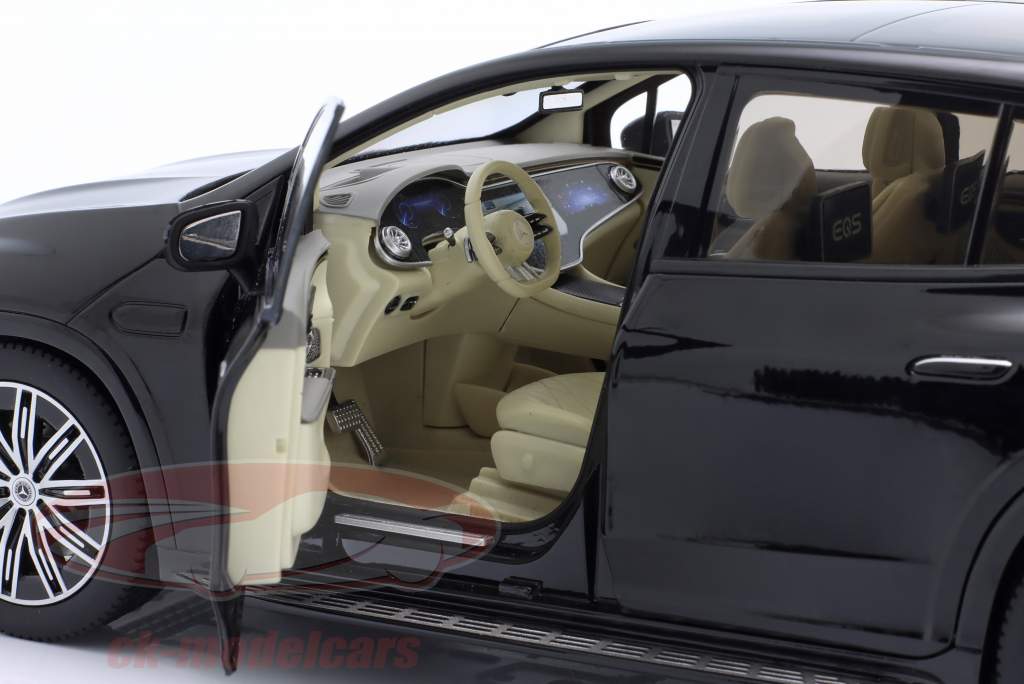 Mercedes-Benz EQS SUV (X296) Byggeår 2022 obsidian sort 1:18 NZG