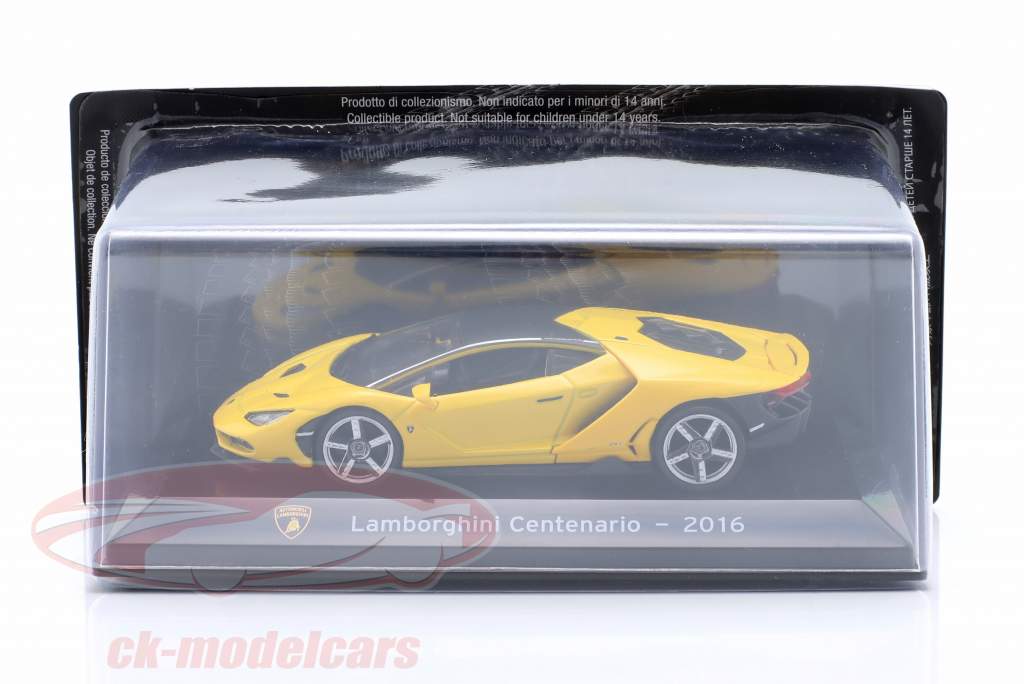 Lamborghini Centenario Byggeår 2016 gul 1:43 Altaya