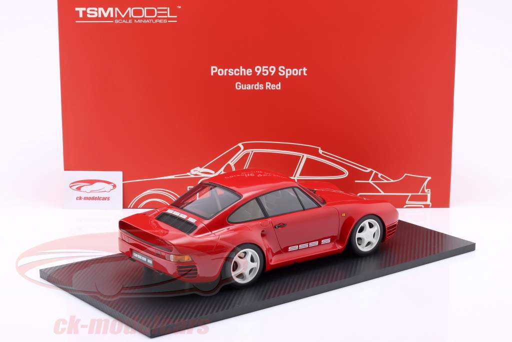 Porsche 959 Sport Año de construcción 1987 guardias rojo 1:12 TrueScale