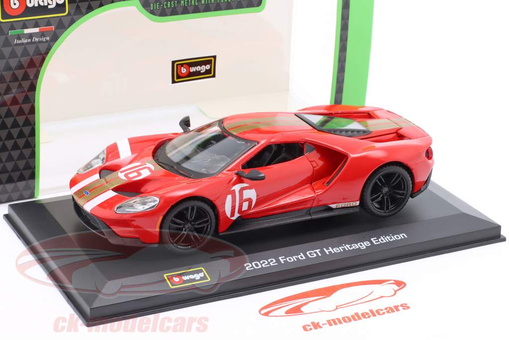 Ford GT Heritage Edition 2022 #16 rot 1:32 Bburago