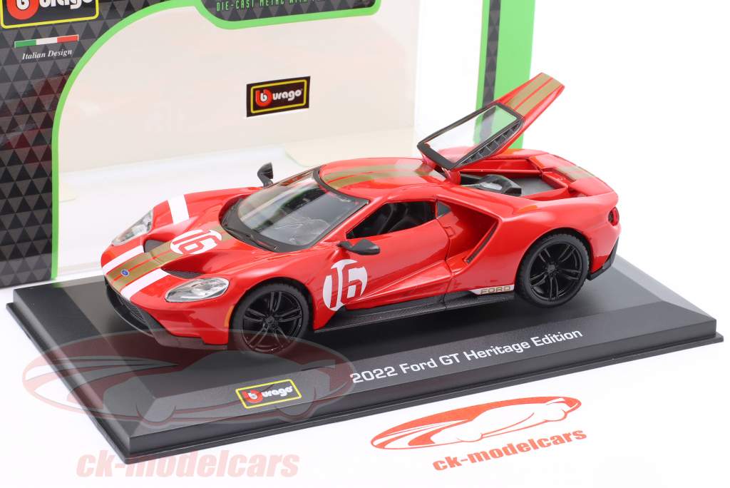 Ford GT Heritage Edition 2022 #16 rot 1:32 Bburago