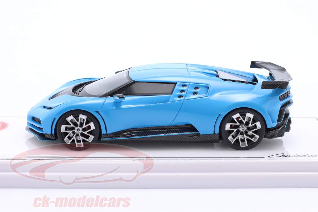 Bugatti Centodieci year 2022 loght blue 1:43 TrueScale