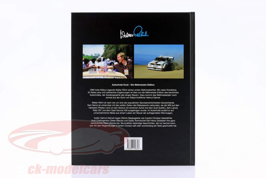 Livro: Walter Röhrl - Aufschrieb Evo2 / Edição Campeã Mundial 1980