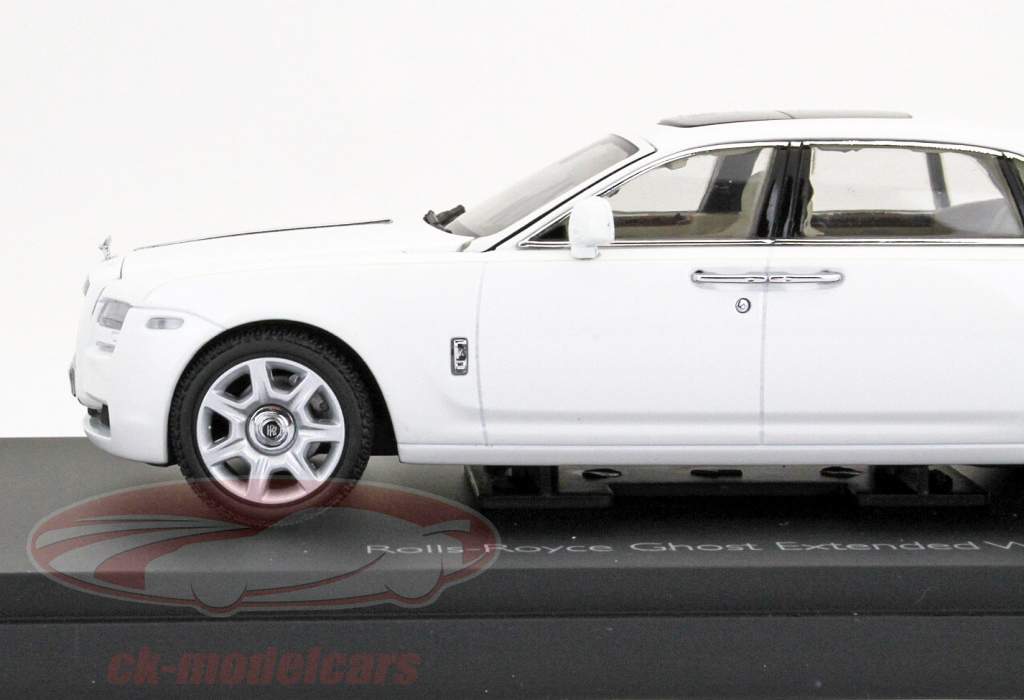 Rolls Royce Ghost EWB Jaar 2012 engels wit / wit engels 1:43 Kyosho