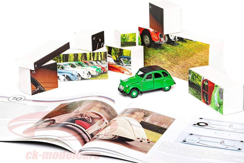 Citroen 2CV Adventskalender: Citroen 2CV grøn 1:38 Franzis