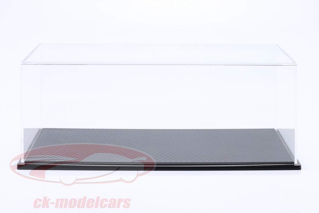 高质量 亚克力展示柜 Stuttgart 和 碳纤维底板 1:18 Atlantic