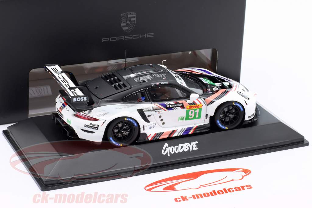 Porsche 911 RSR-19 Goodbye #91 Last Race WEC 2022 Bruni, Lietz 1:43 Spark