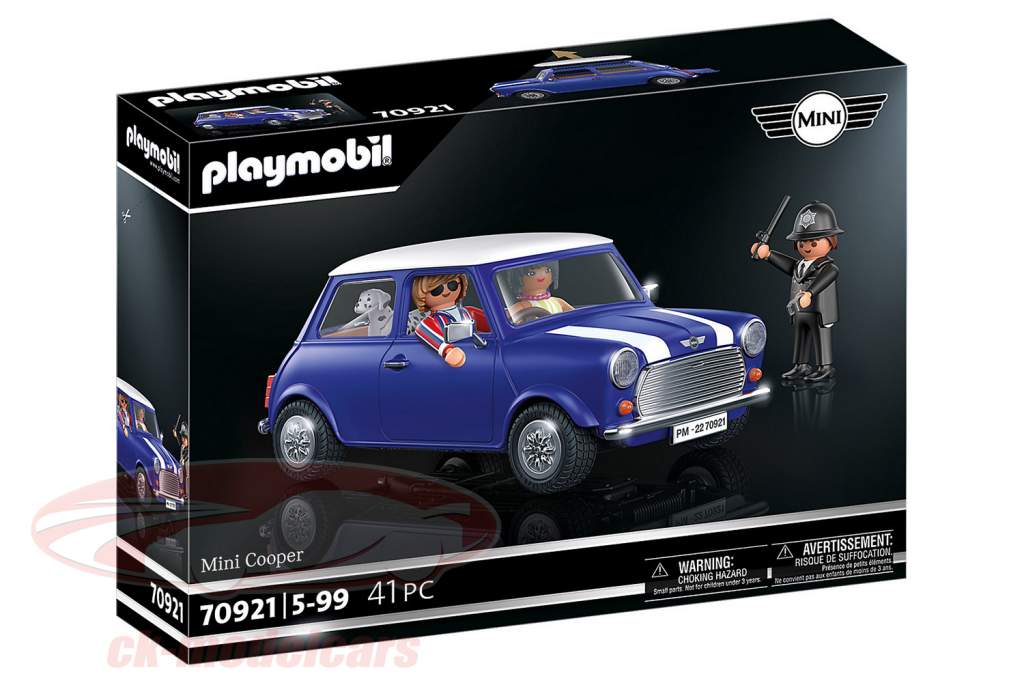 Mini Cooper bleu / blanc Playmobil
