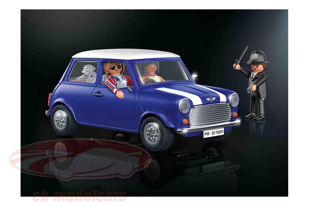 Mini Cooper bleu / blanc Playmobil