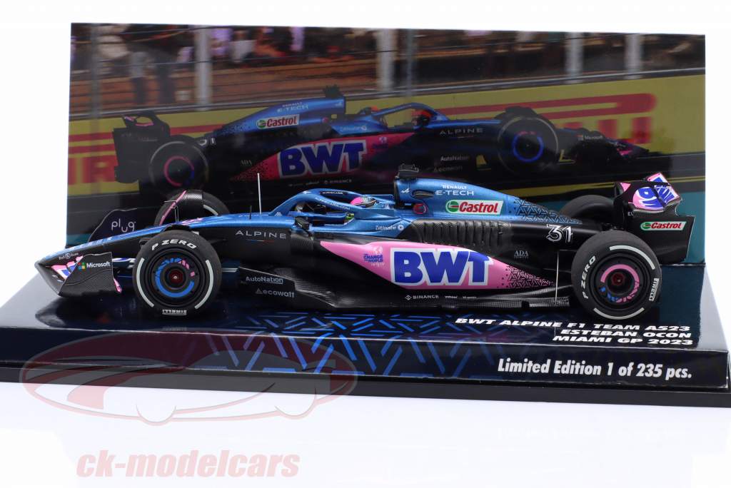 Esteban Ocon Alpine A523 #31 noveno Miami GP fórmula 1 2023 1:43 Minichamps