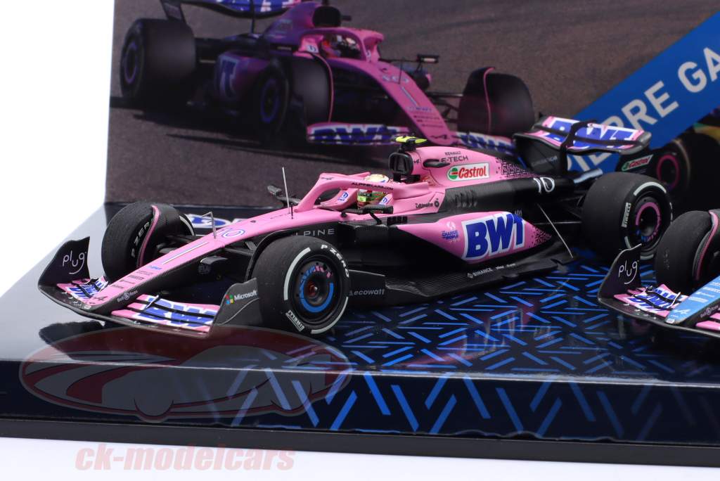 2-Car Set Pierre Gasly #10 Bahrain & Miami GP formel 1 2023 1:43 Minichamps