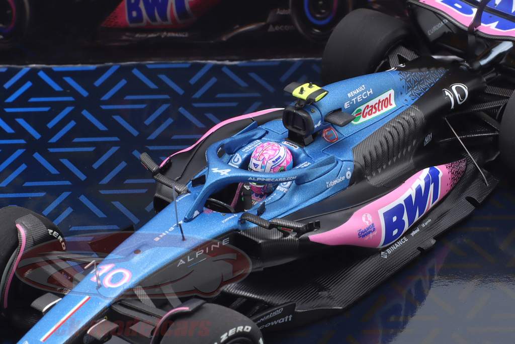 2-Car Set Pierre Gasly #10 Bahrain & Miami GP formel 1 2023 1:43 Minichamps