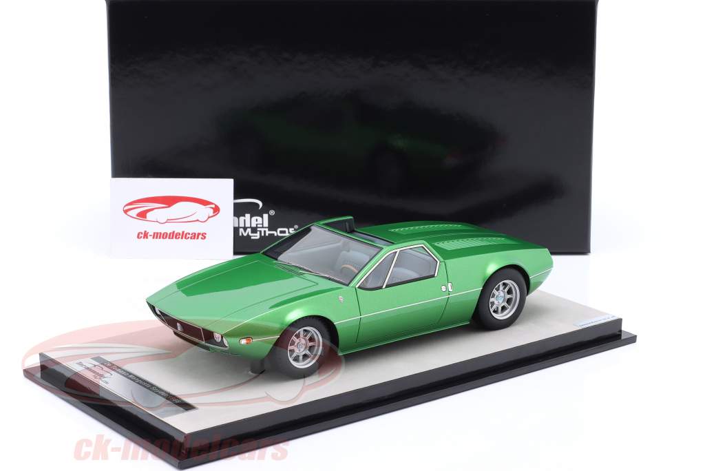 De Tomaso Mangusta Spyder 建設年 1966 緑 メタリックな 1:18 Tecnomodel