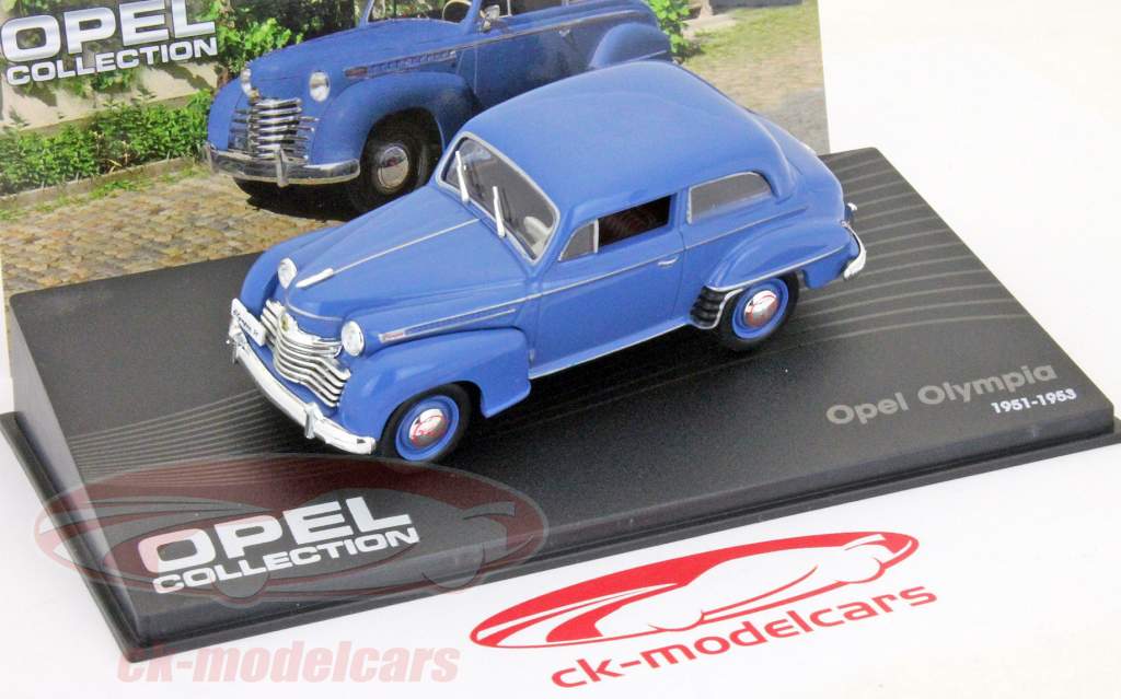 Opel Olympia año de construcción 1951 azul 1:43 Ixo Altaya