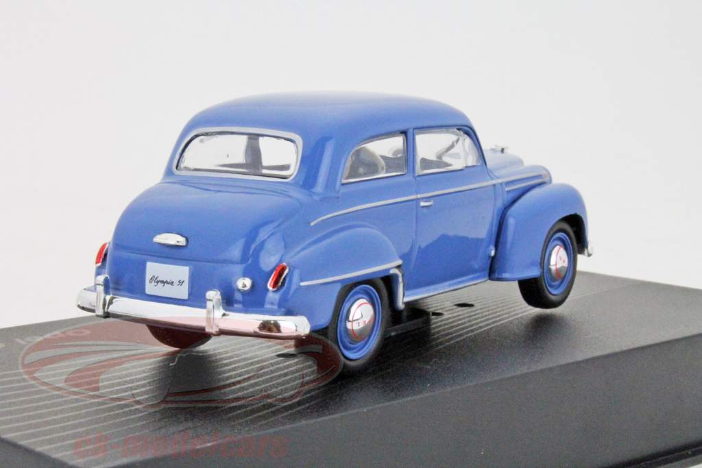 Opel Olympia año de construcción 1951 azul 1:43 Ixo Altaya