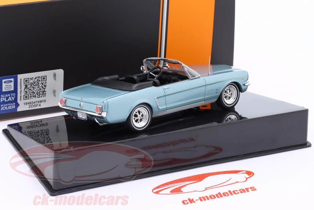 Ford Mustang 敞篷车 建设年份 1965 浅蓝色 金属的 1:43 Ixo