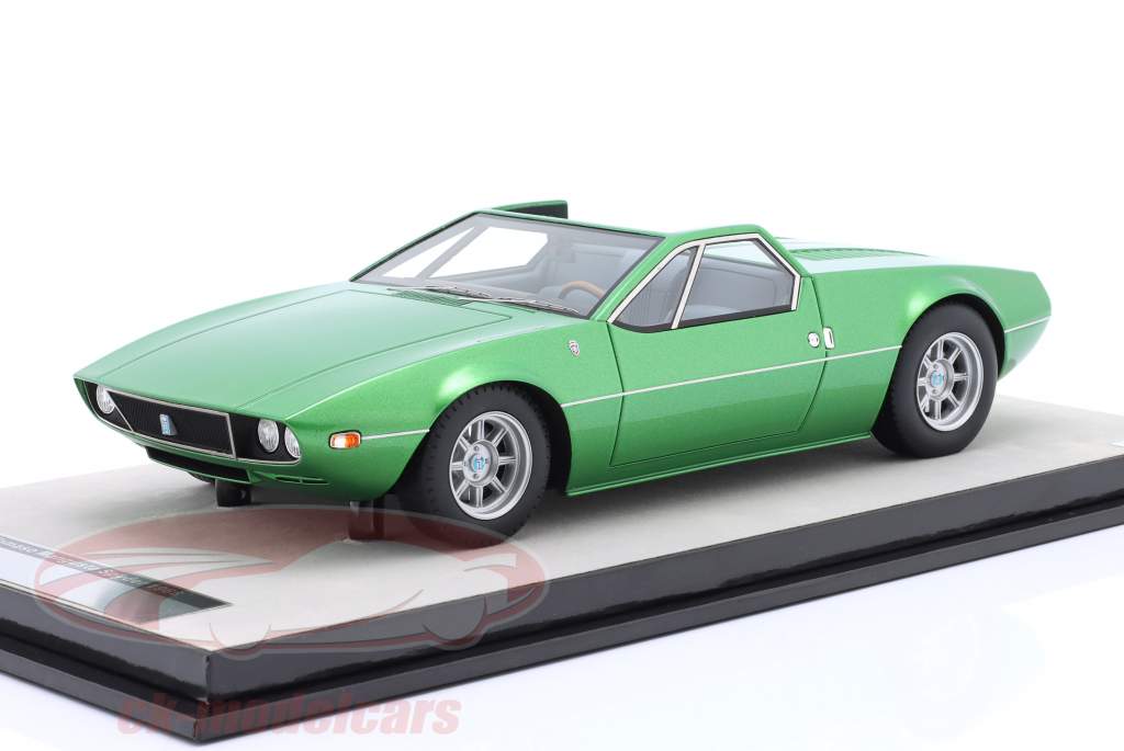 De Tomaso Mangusta Spyder 建設年 1966 緑 メタリックな 1:18 Tecnomodel