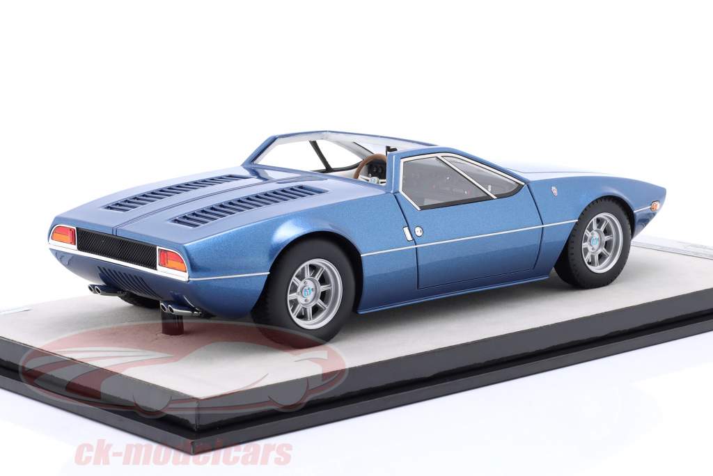 De Tomaso Mangusta Spyder 建設年 1966 ライトブルー メタリックな 1:18 Tecnomodel