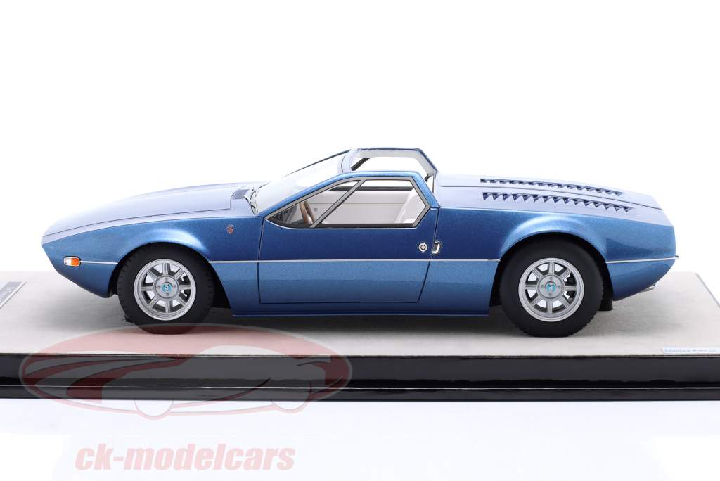 De Tomaso Mangusta Spyder 建設年 1966 ライトブルー メタリックな 1:18 Tecnomodel