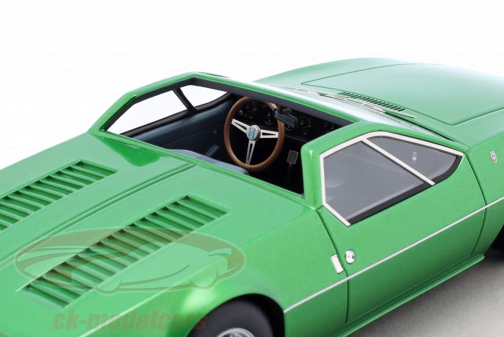 De Tomaso Mangusta Spyder 建設年 1966 緑 メタリックな 1:18 Tecnomodel
