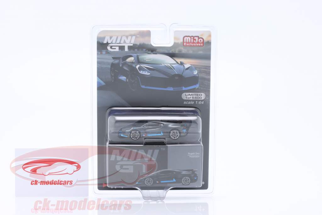 Bugatti Divo 建设年份 2018 黑色的 / 蓝色的 1:64 TrueScale
