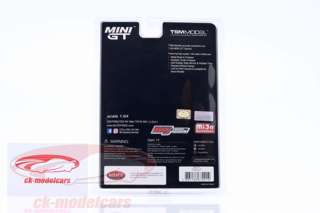 Bugatti Divo 建设年份 2018 黑色的 / 蓝色的 1:64 TrueScale