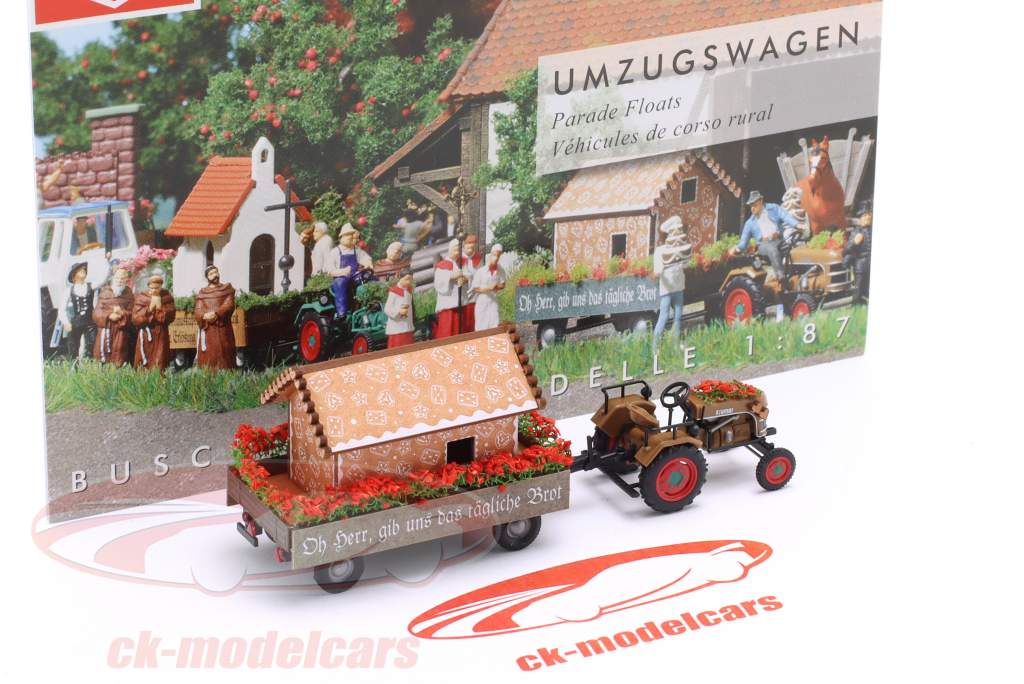 Set Kramer KL11 трактор с Бейкер Переезд фургон 1:87 Busch