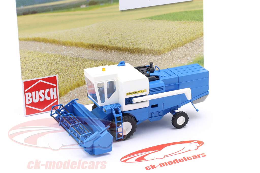 Moissonneuse Fortschritt E 514 Année de construction 1982 bleu / blanc 1:87 Busch