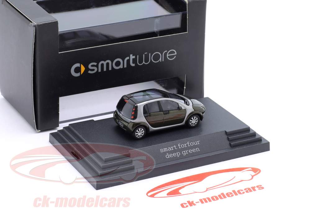 Smart Forfour 建設年 2004 - 2006 濃い緑色 1:87 Busch