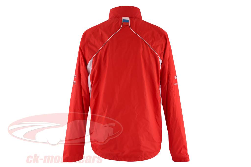 Bianchi / Chilton Marussia Team Impermeabile Formula 1 2013 rosso / bianco Dimensione L
