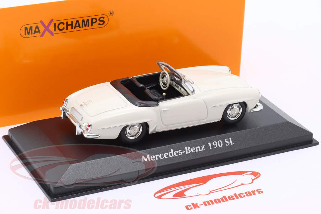 Mercedes-Benz 190 SL (W121) 建设年份 1955 白色的 1:43 Minichamps