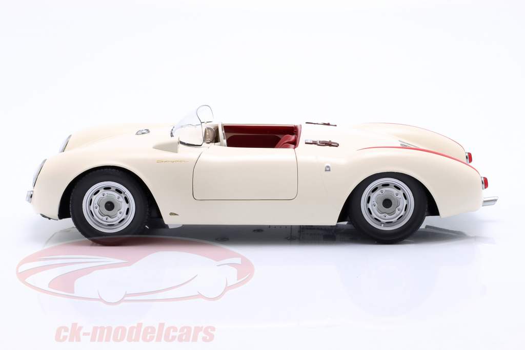 Porsche 550A Spyder year 1955 white / red 1:12 KK-Scale