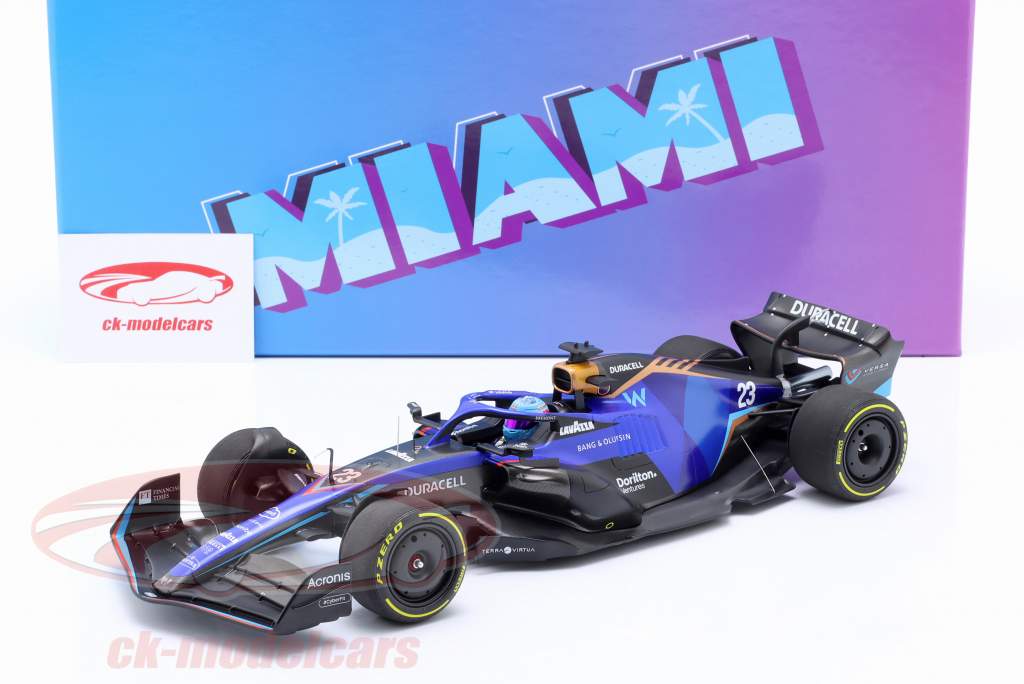 Alexander Albon Williams FW44 #23 Miami GP formel 1 2022 1:18 Minichamps